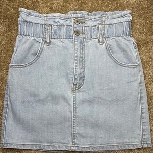 Litz denim mini skirt